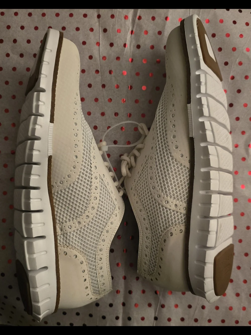 Men's Cole Haan Zeroground Stitchknit Cream Lace-Up Casual Oxford Sneakers NWOT